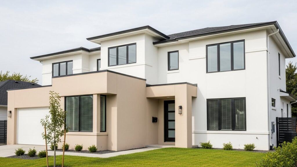 beige and white exterior home color