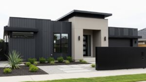 black and gray exterior home color