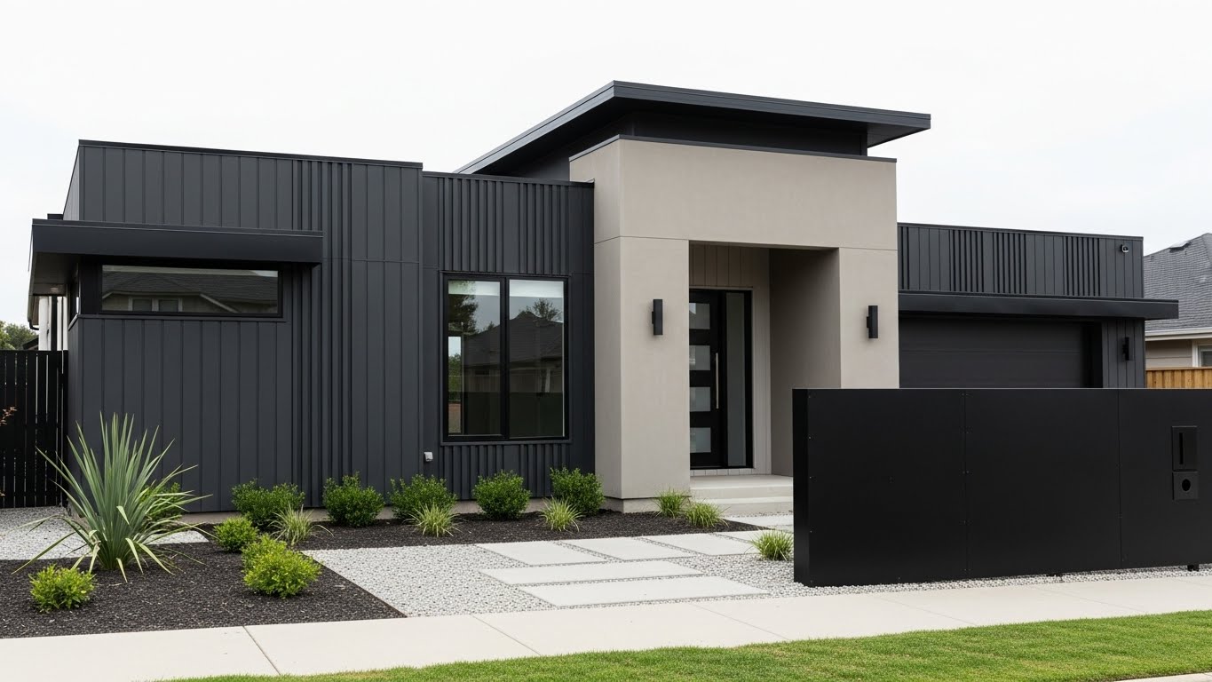 black and gray exterior home color