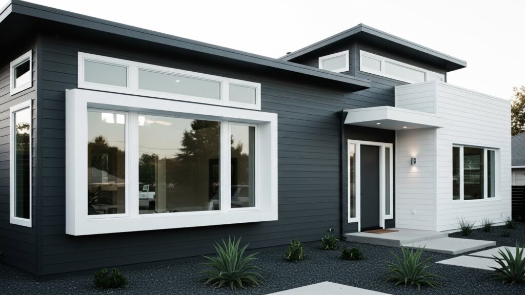 charcoal and white exterior home color